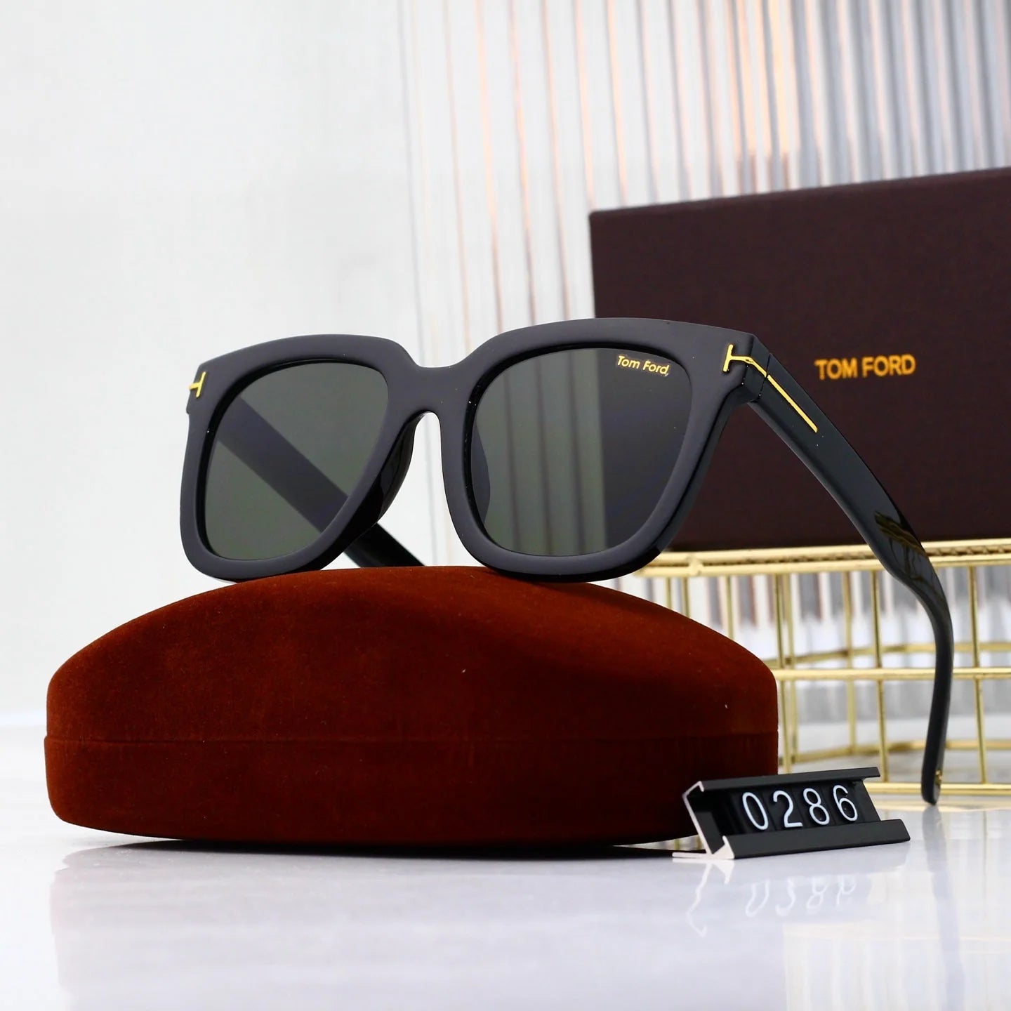 8-color blue light flat mirror HD lens full frame design sunglasses 0286