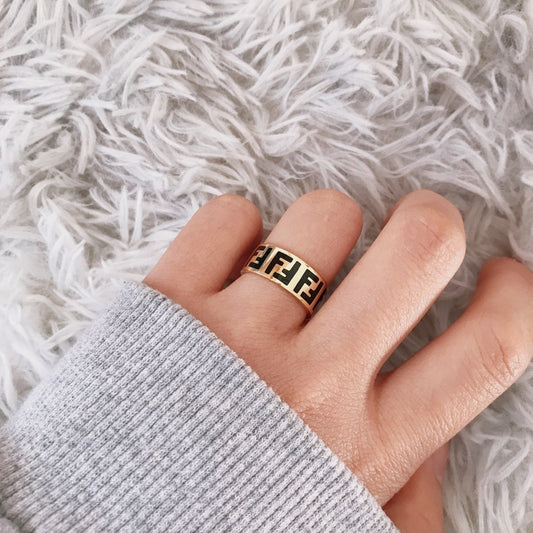F Letter Ring