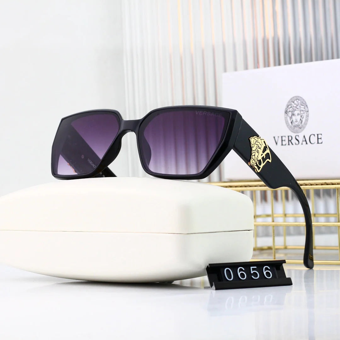 7 colors square frame anti-ultraviolet cat-eye sunglasses 0656