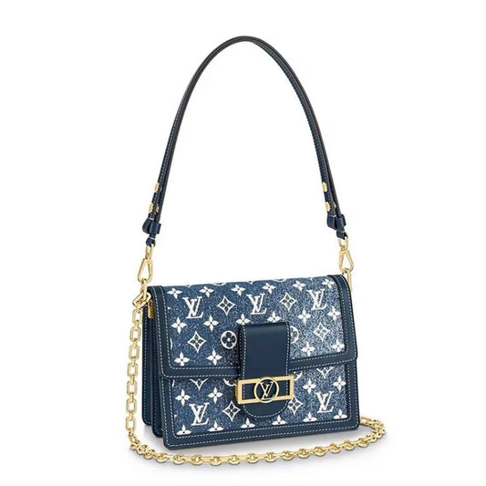 Jacquard Denim MM Handbag