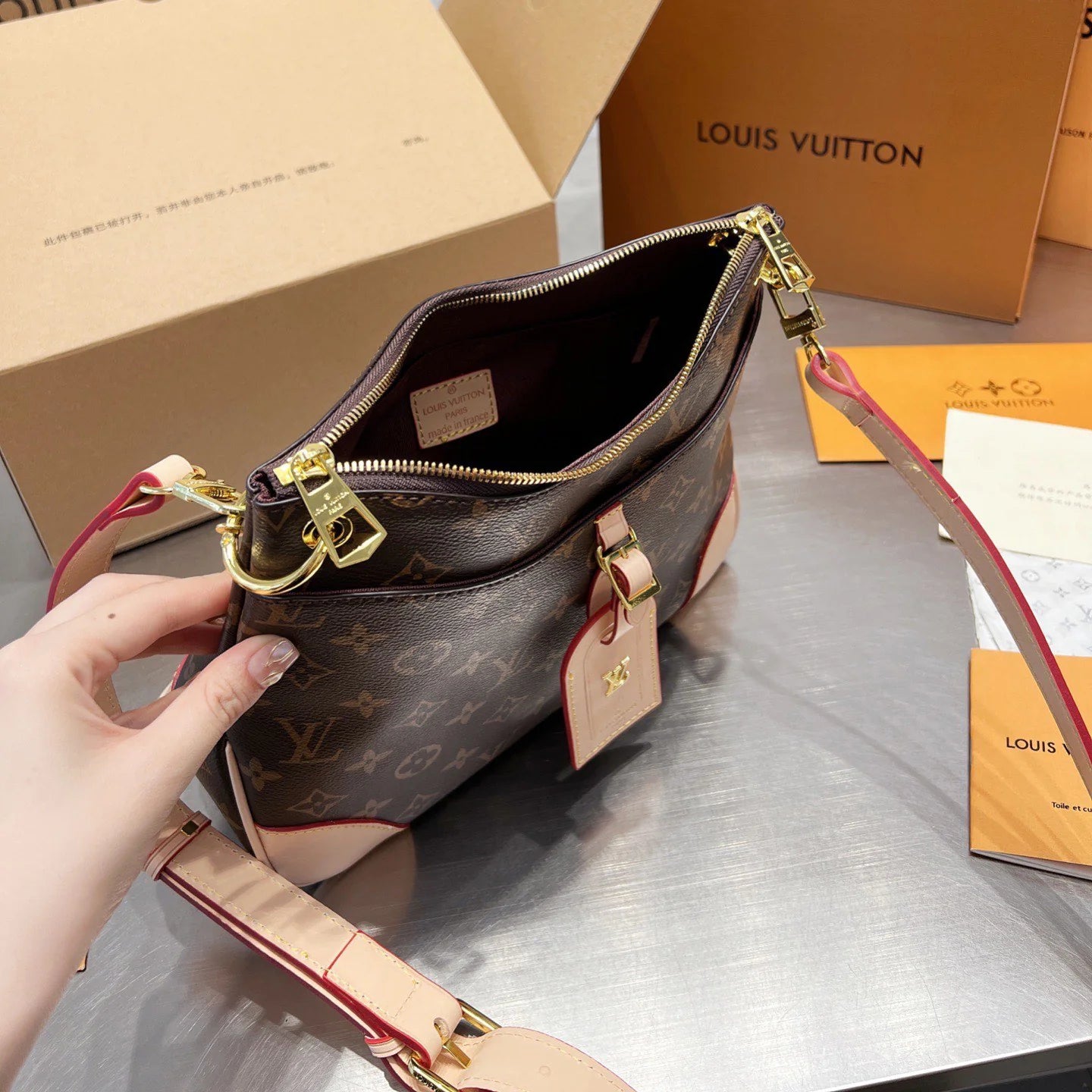 Classic Vintage Monogram Print Bag