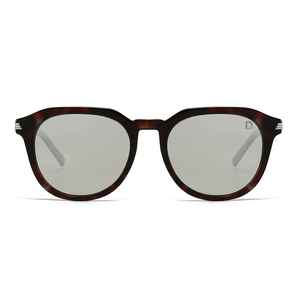 Dollger Black Retro-Vintage Round Tinted Sunglasses