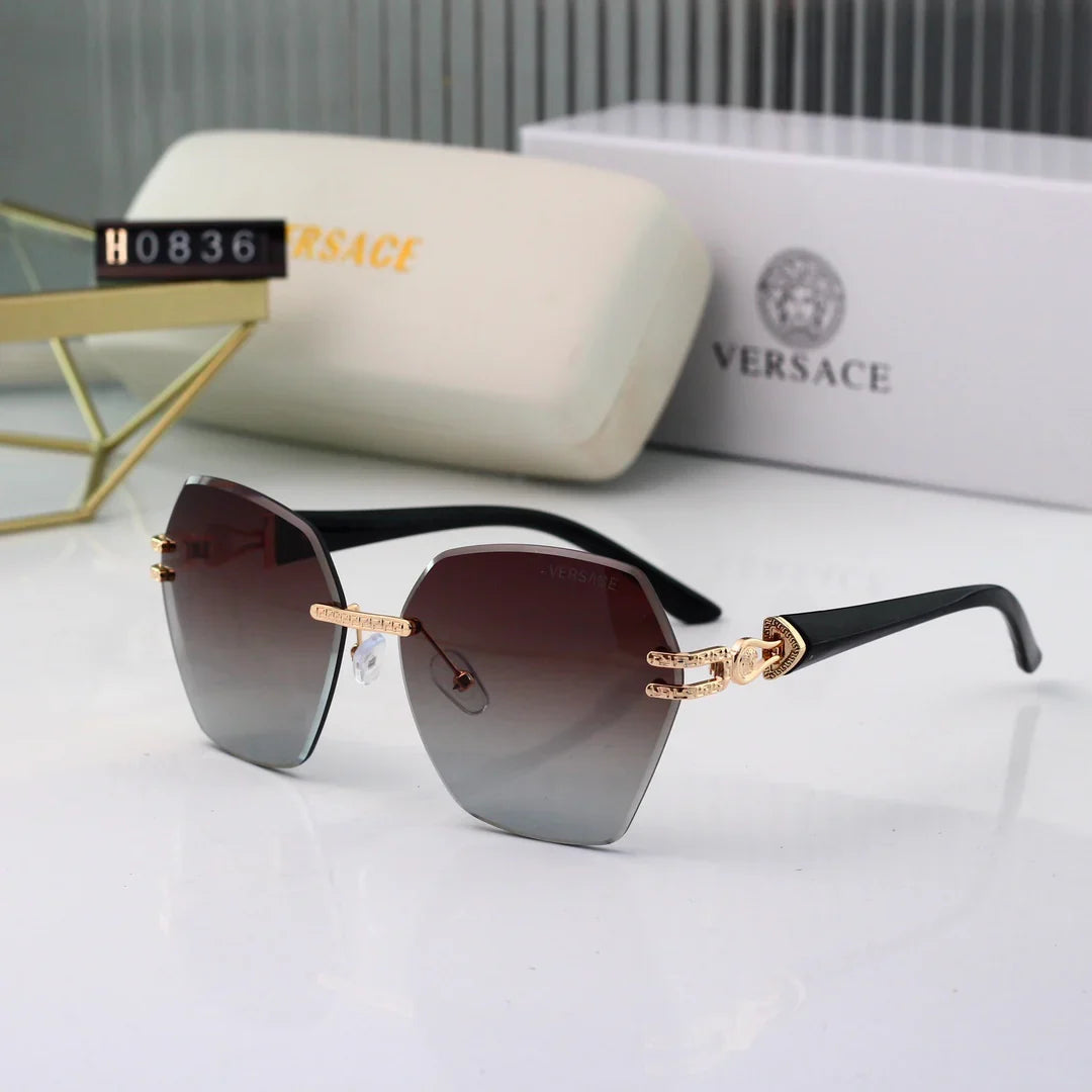 7-color high-definition lens frameless design metal sunglasses