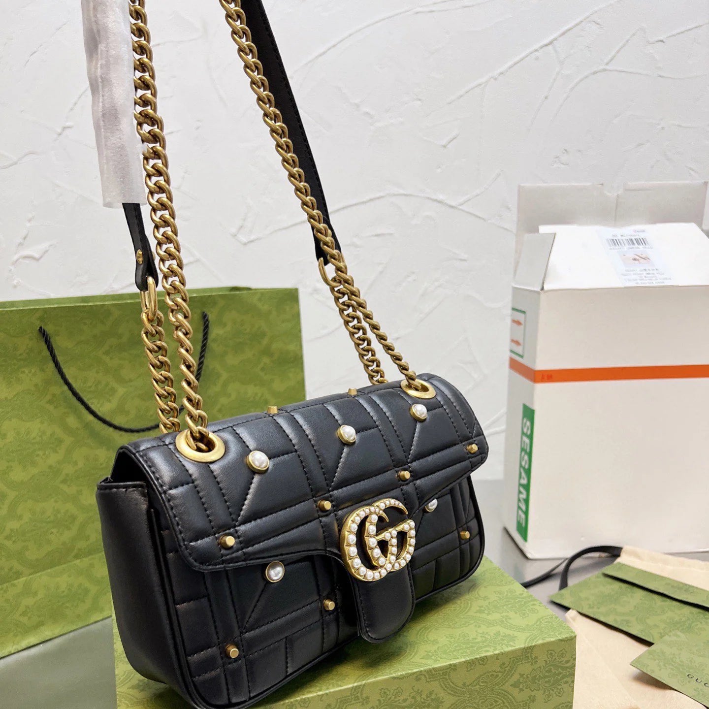 Classic Marmont Pearl Handle Bag