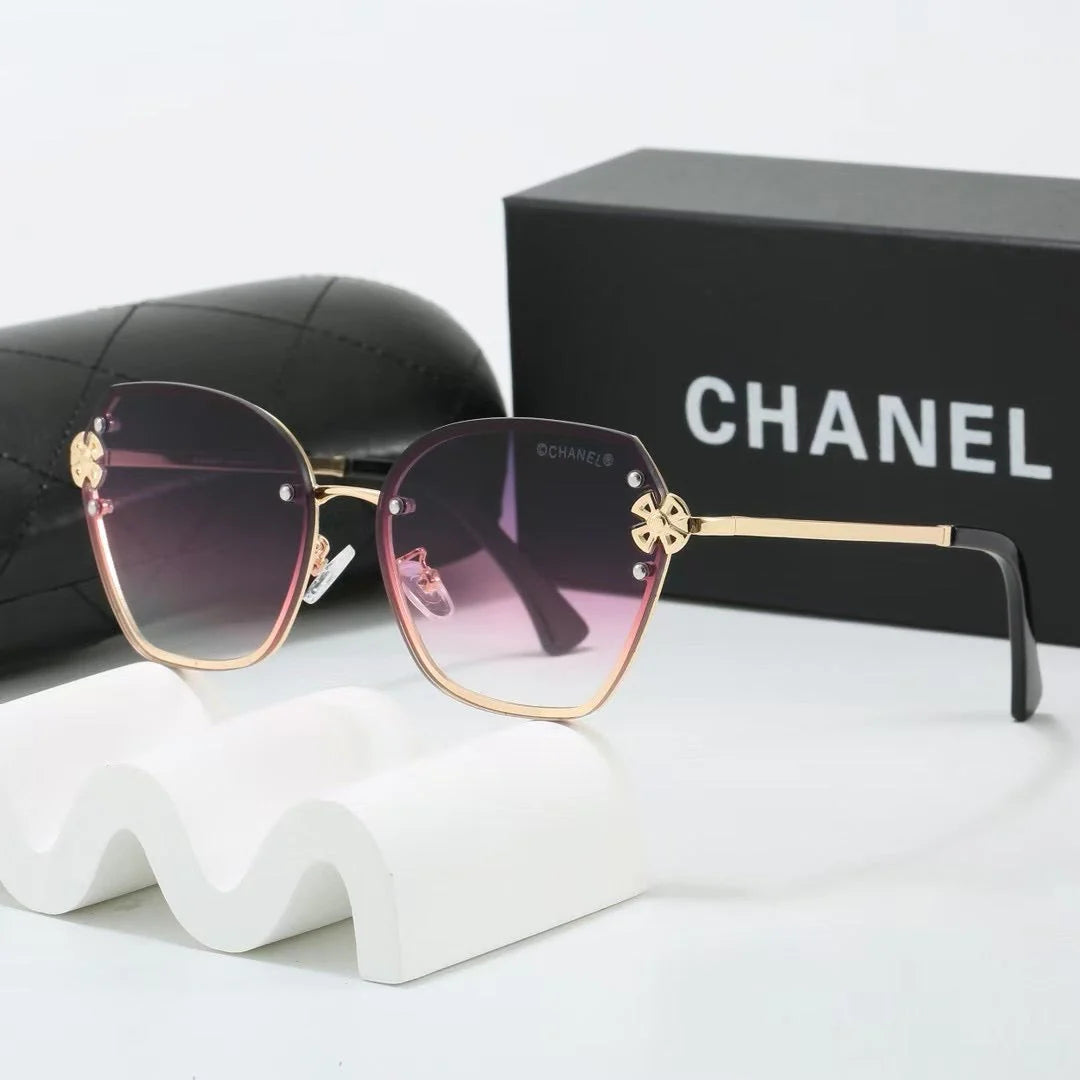 7 colors frameless metal thin lens sunglasses