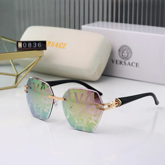 7-color high-definition lens frameless design metal sunglasses