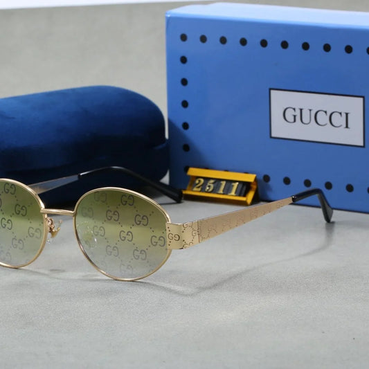 New Metal Retro Oval Sunglasses UV Protection Sunglasses Premium Sunglasses