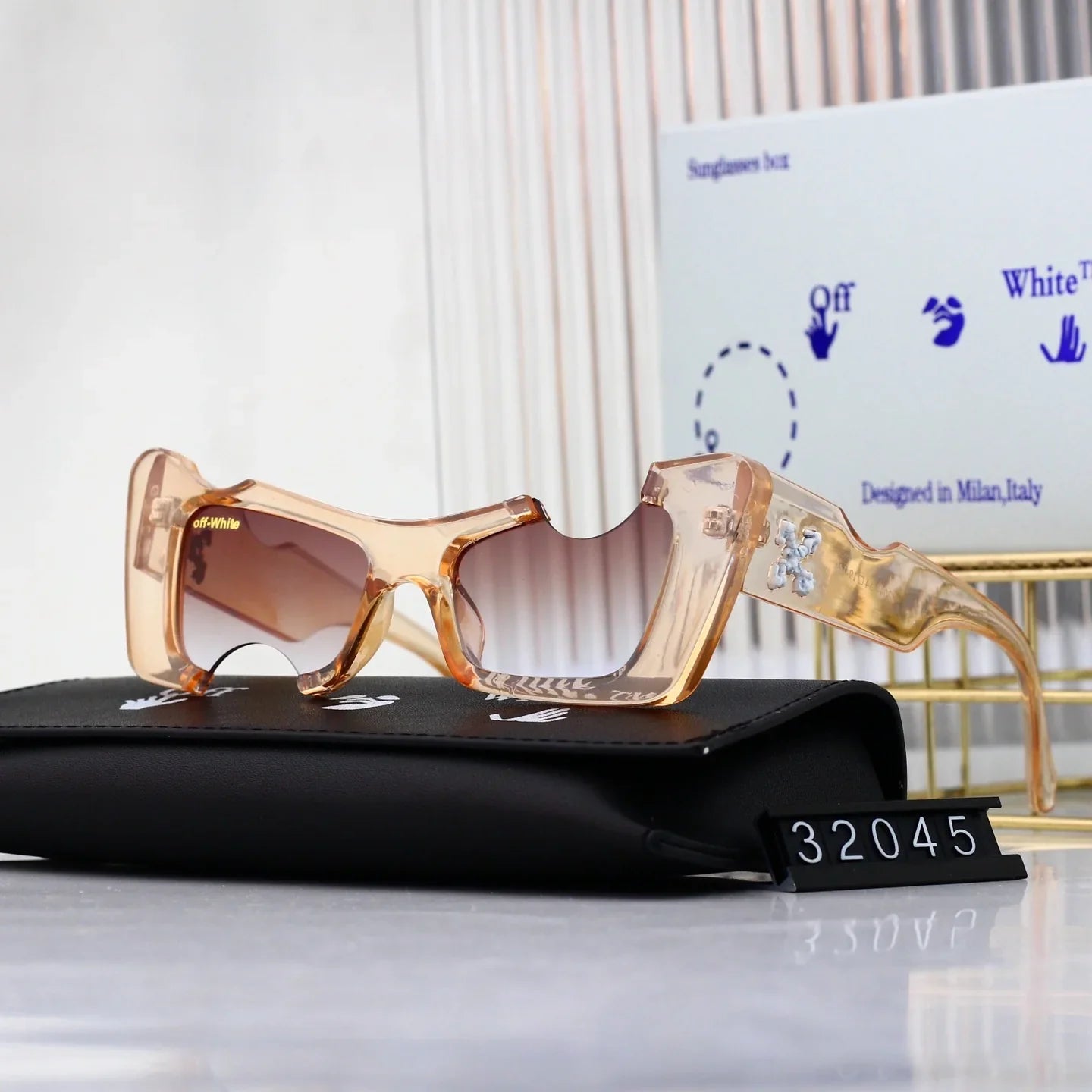 5 colors trendy plain sunglasses  32045