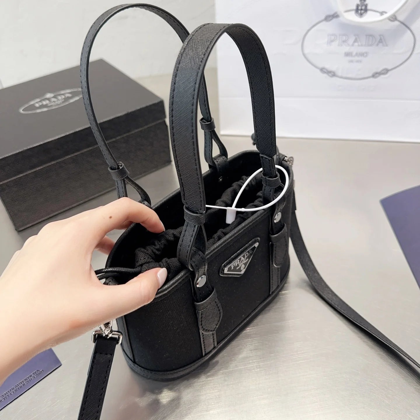 Triangular Logo Casual Handbag