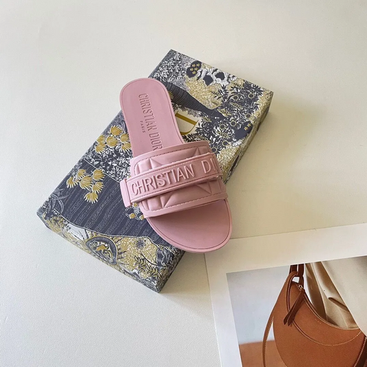 Solid Color Velcro Slippers