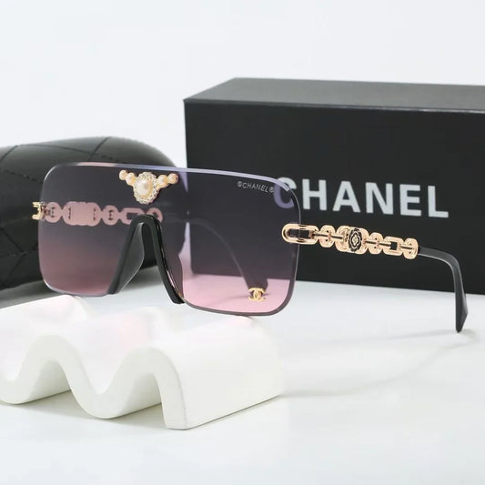 Half frame metal sunglasses
