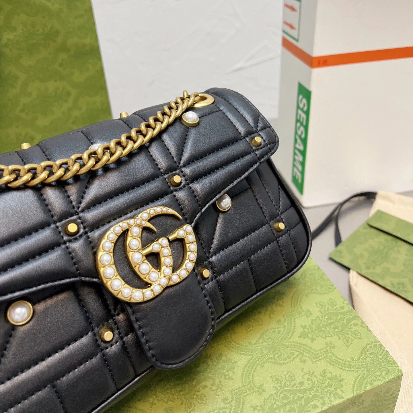 Classic Marmont Pearl Handle Bag