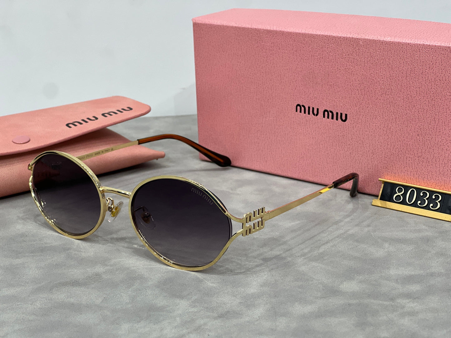 New trendy oval metal anti-glare sunglasses 8033