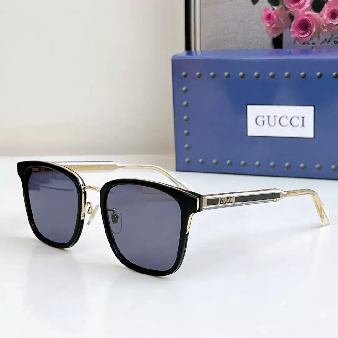 New sunglasses, square frame, celebrity style, men's and women's glasses, trendy and UV-proof