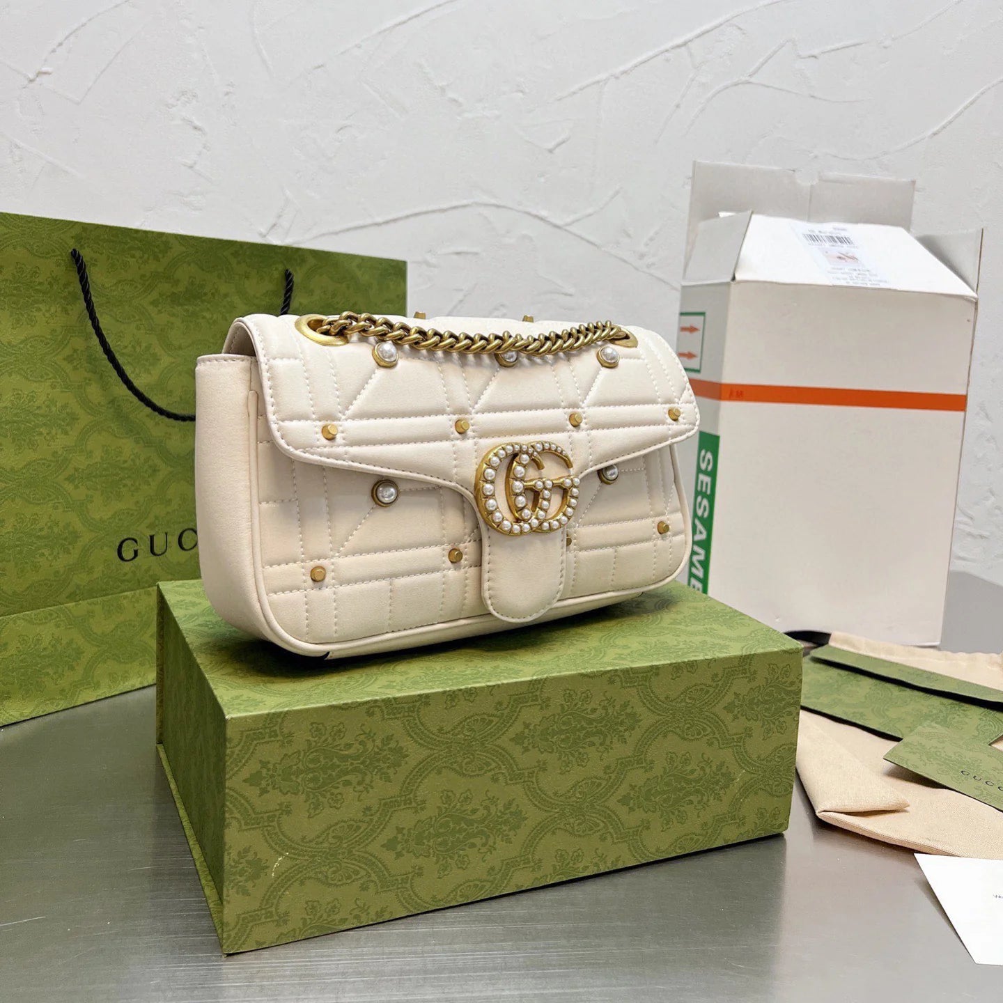 Classic Marmont Pearl Handle Bag