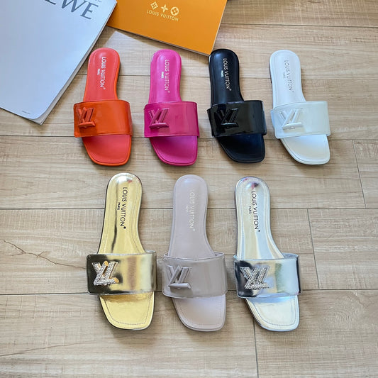 Multicolor Flat Slides