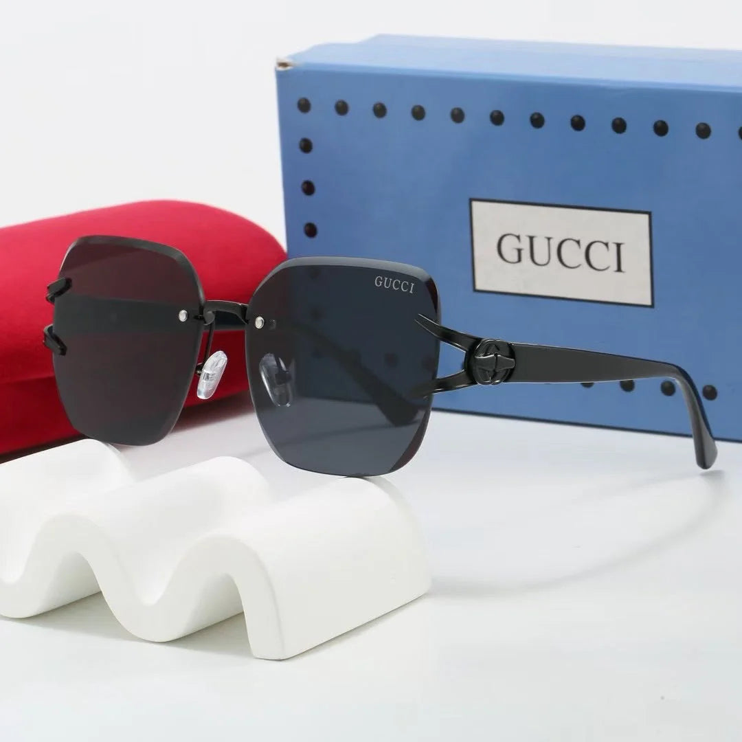 Gradient frameless thin sunglasses