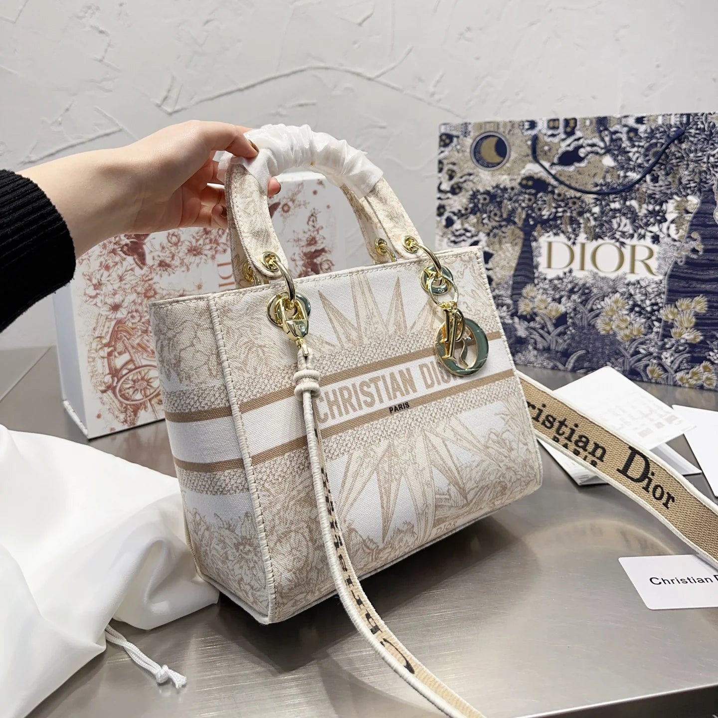 Lady D-Lite Embroidered Bag