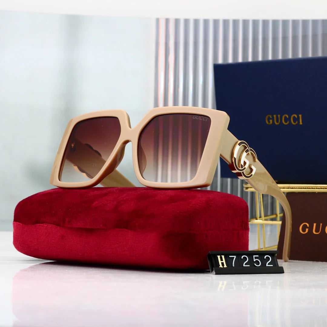 7-color high-definition lens square full-frame design sunglasses 7252