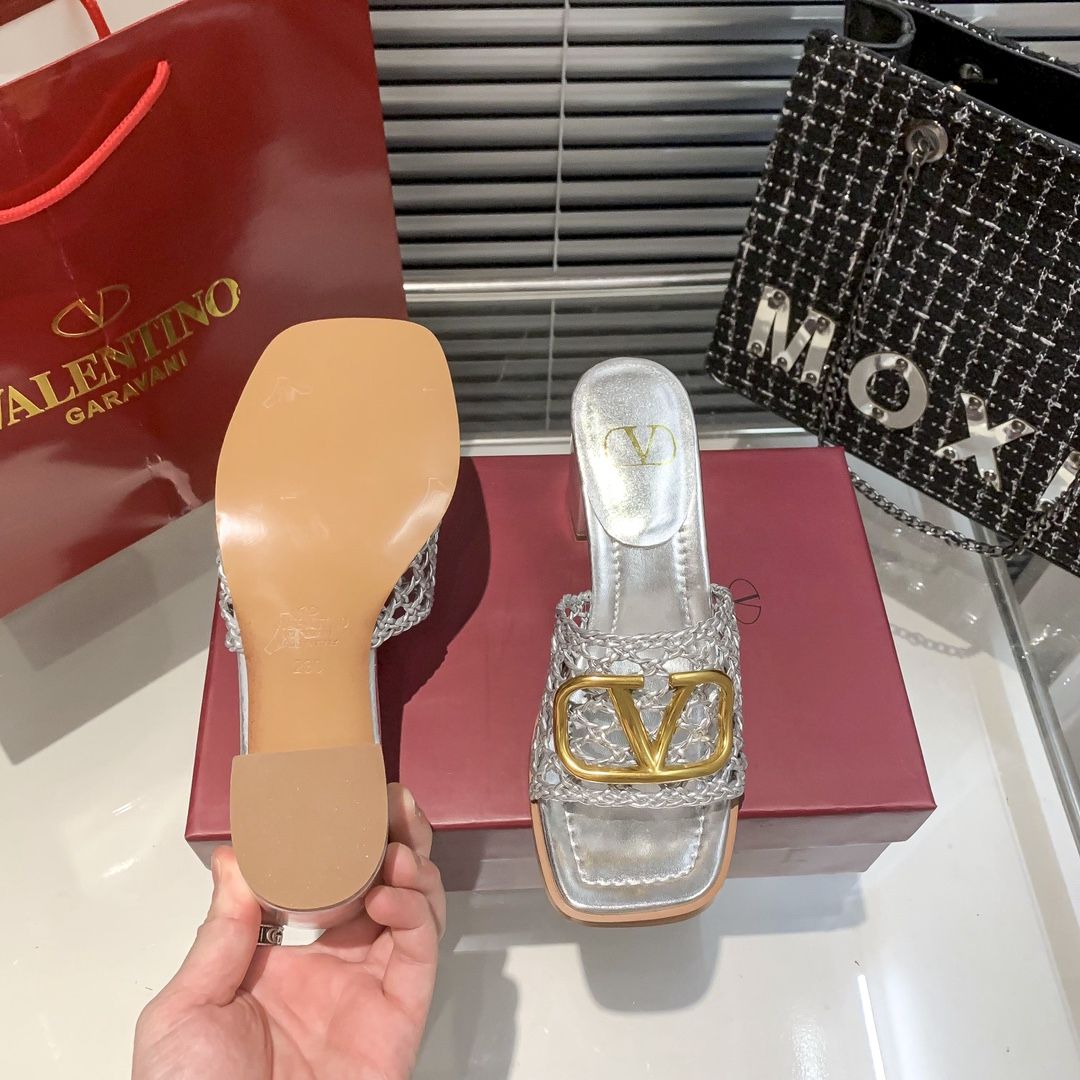 Hollow High Heel Slippers