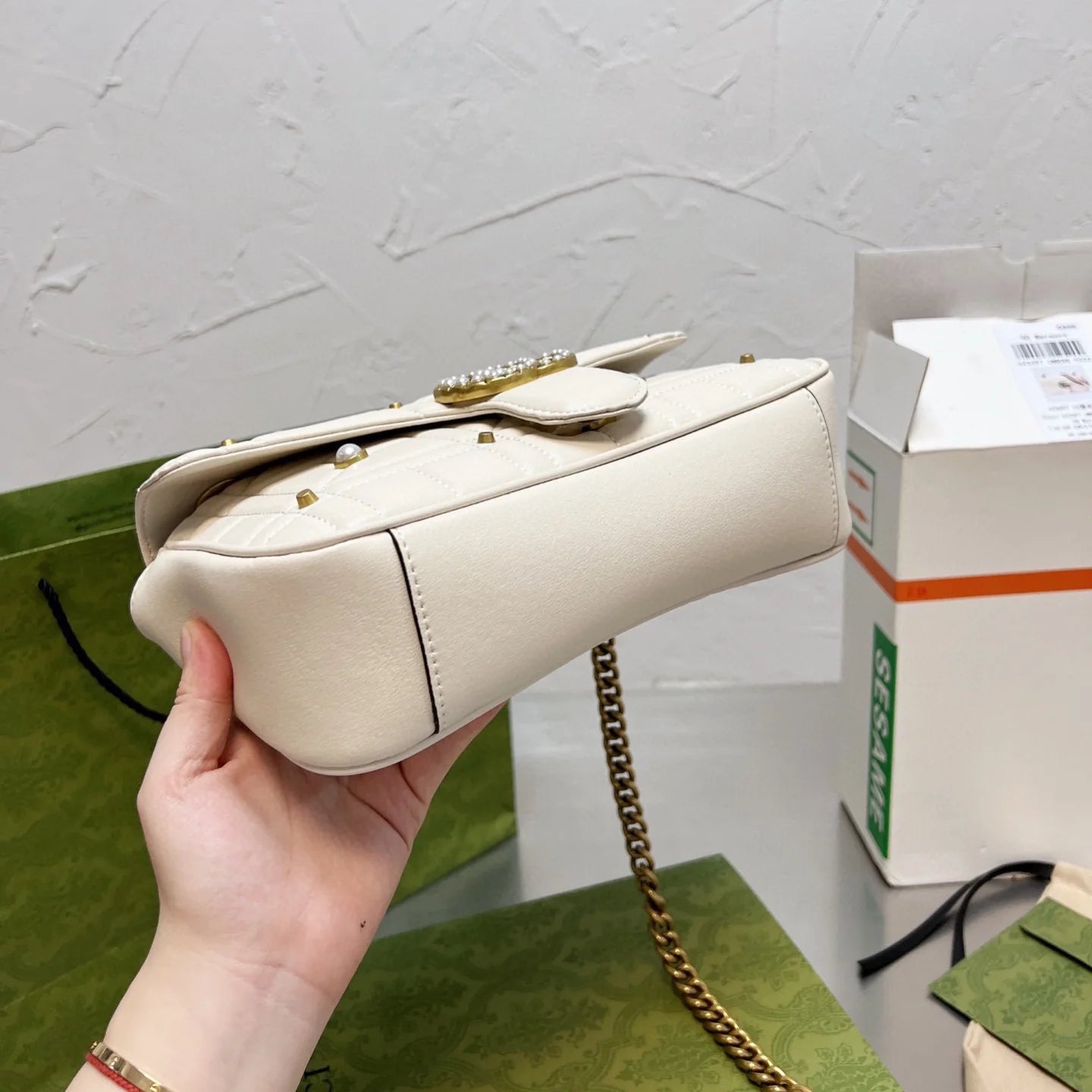 Classic Marmont Pearl Handle Bag