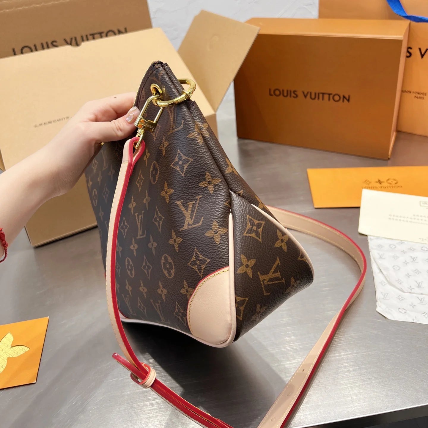 Classic Vintage Monogram Print Bag