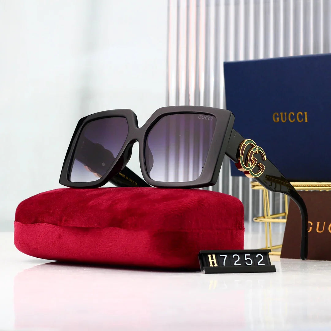 7-color high-definition lens square full-frame design sunglasses 7252