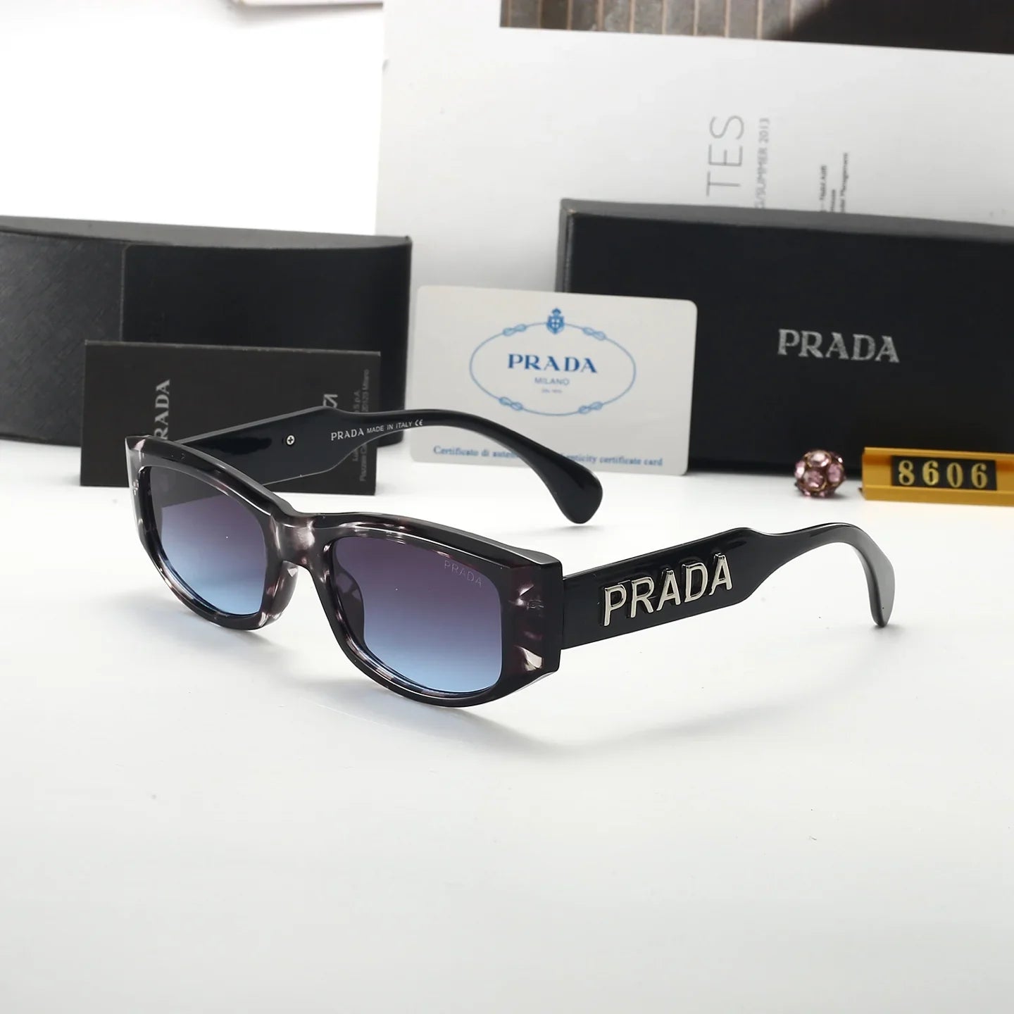 5 colors thin frame sunglasses  8606