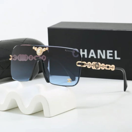 Half frame metal sunglasses