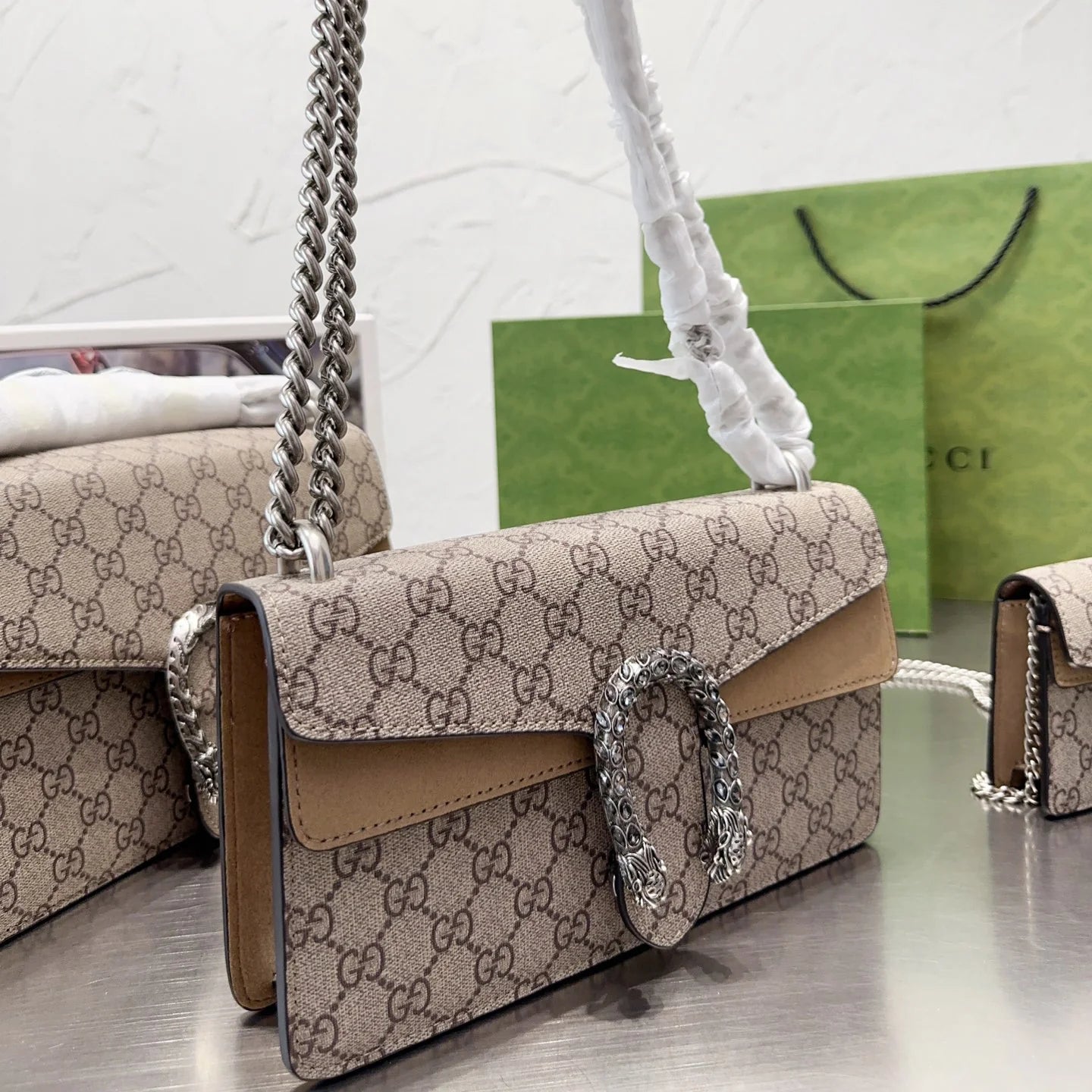 Beige and ebony Dionysus Handbag