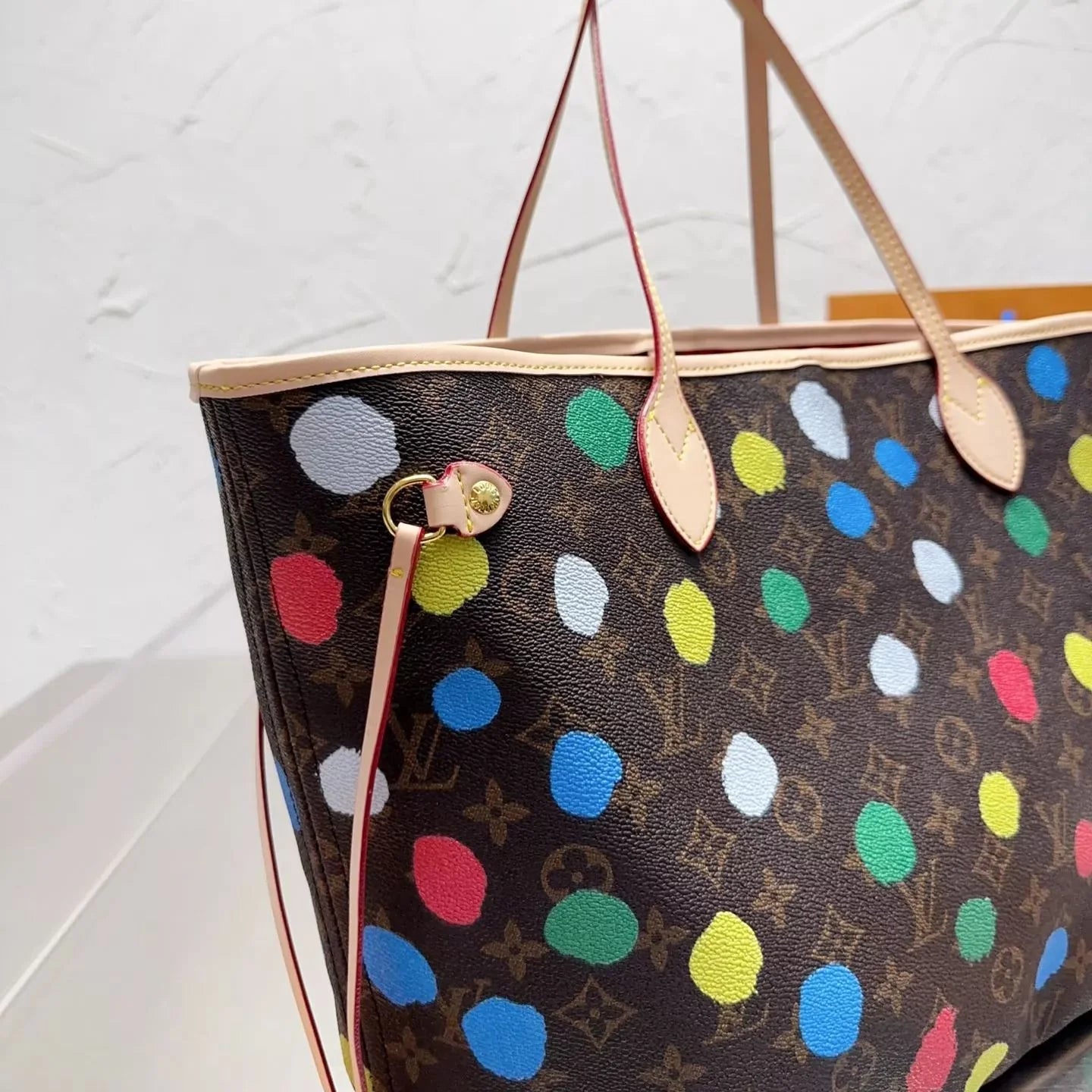 Neverfull Colorful Polka Dot Shopping Bag