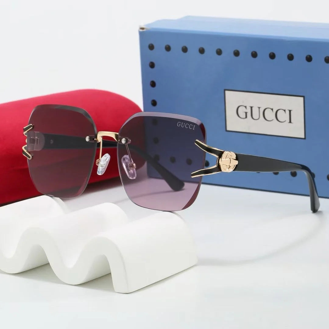 Gradient frameless thin sunglasses