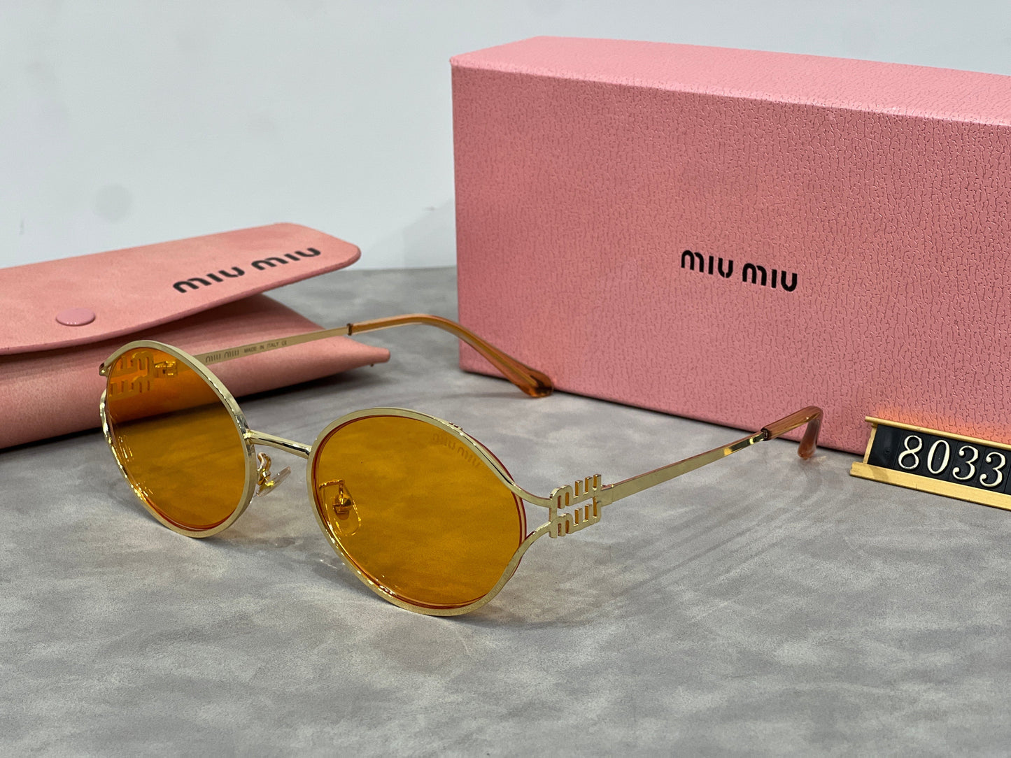 New trendy oval metal anti-glare sunglasses 8033