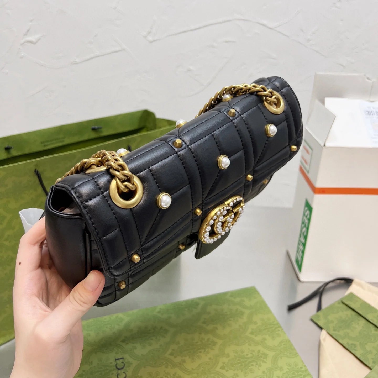 Classic Marmont Pearl Handle Bag