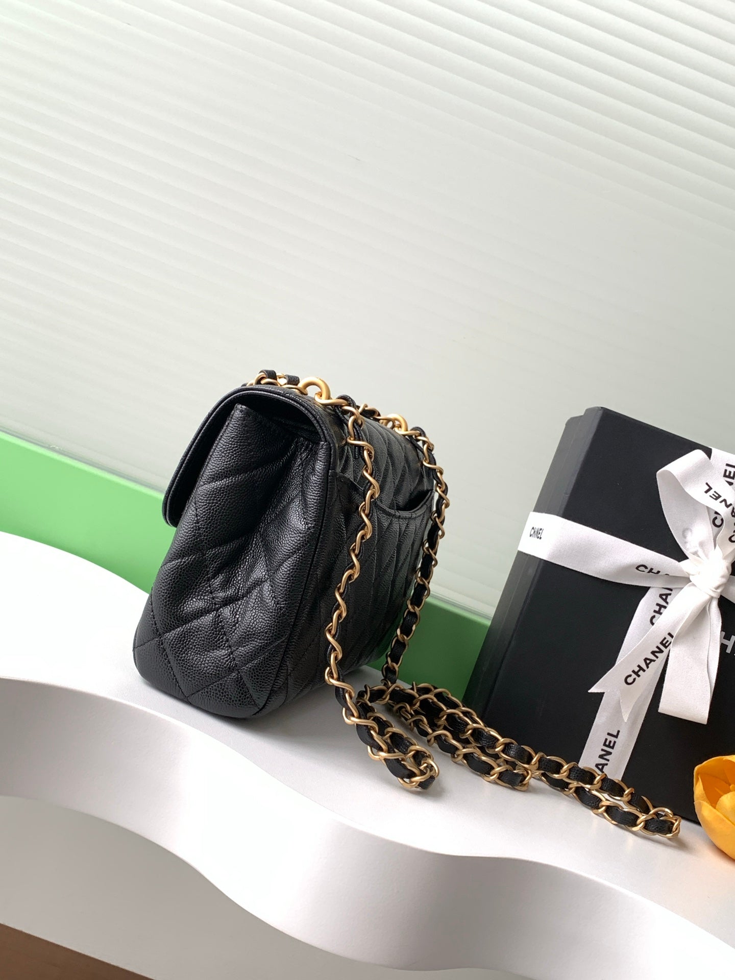 Double chain seasonal limited edition handbag