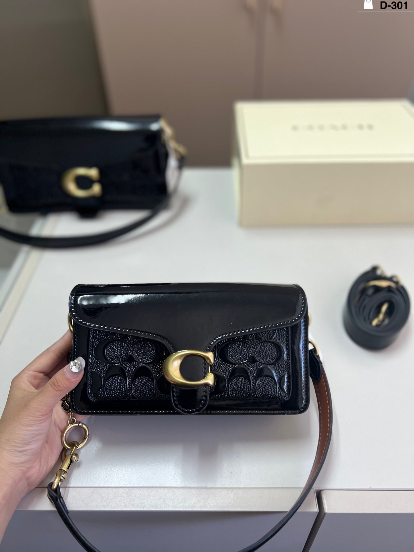 New double-layer two-long straps shoulder and crossbody bag