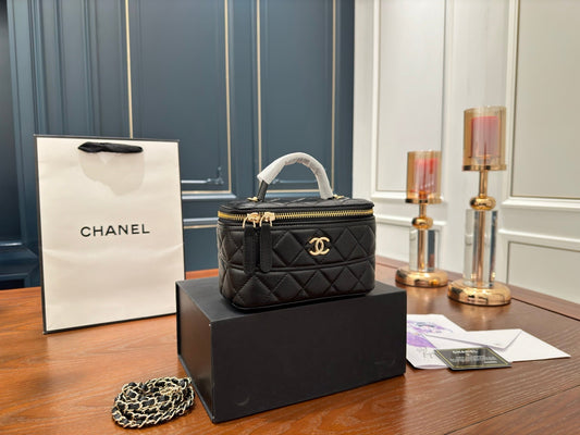 Handle box cosmetic bag