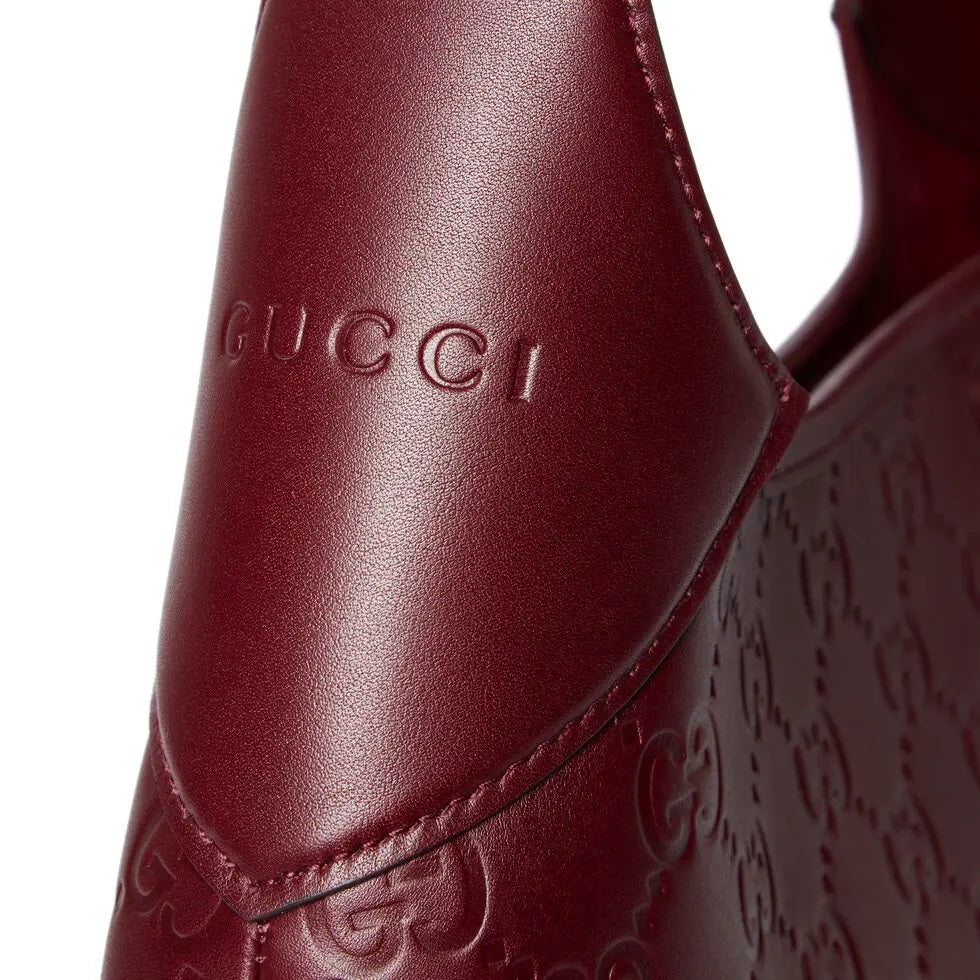 Ankara Red Printed Embossed Leather