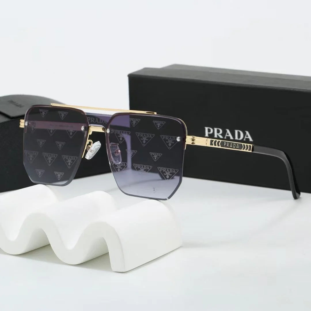 New gradient frameless thin sunglasses