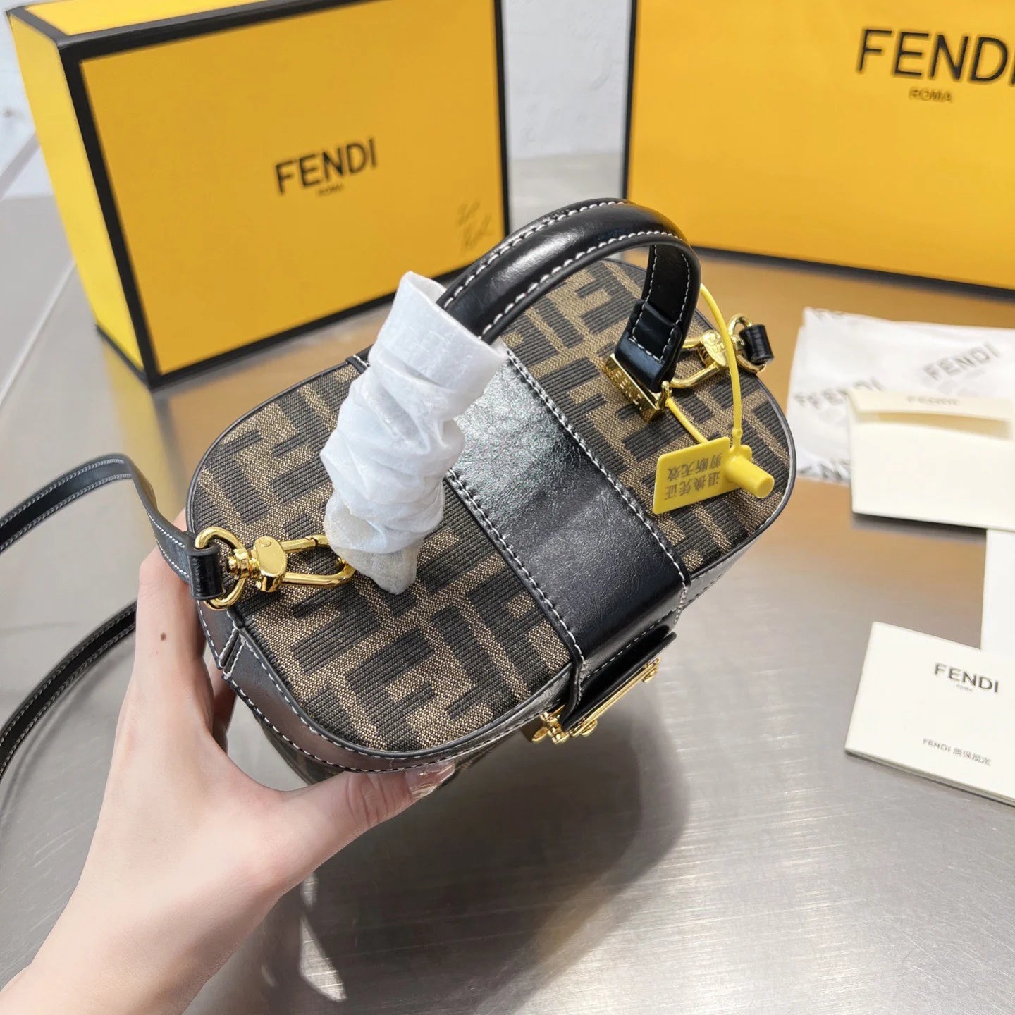 Vintage Monogram Cosmetic Box Bag