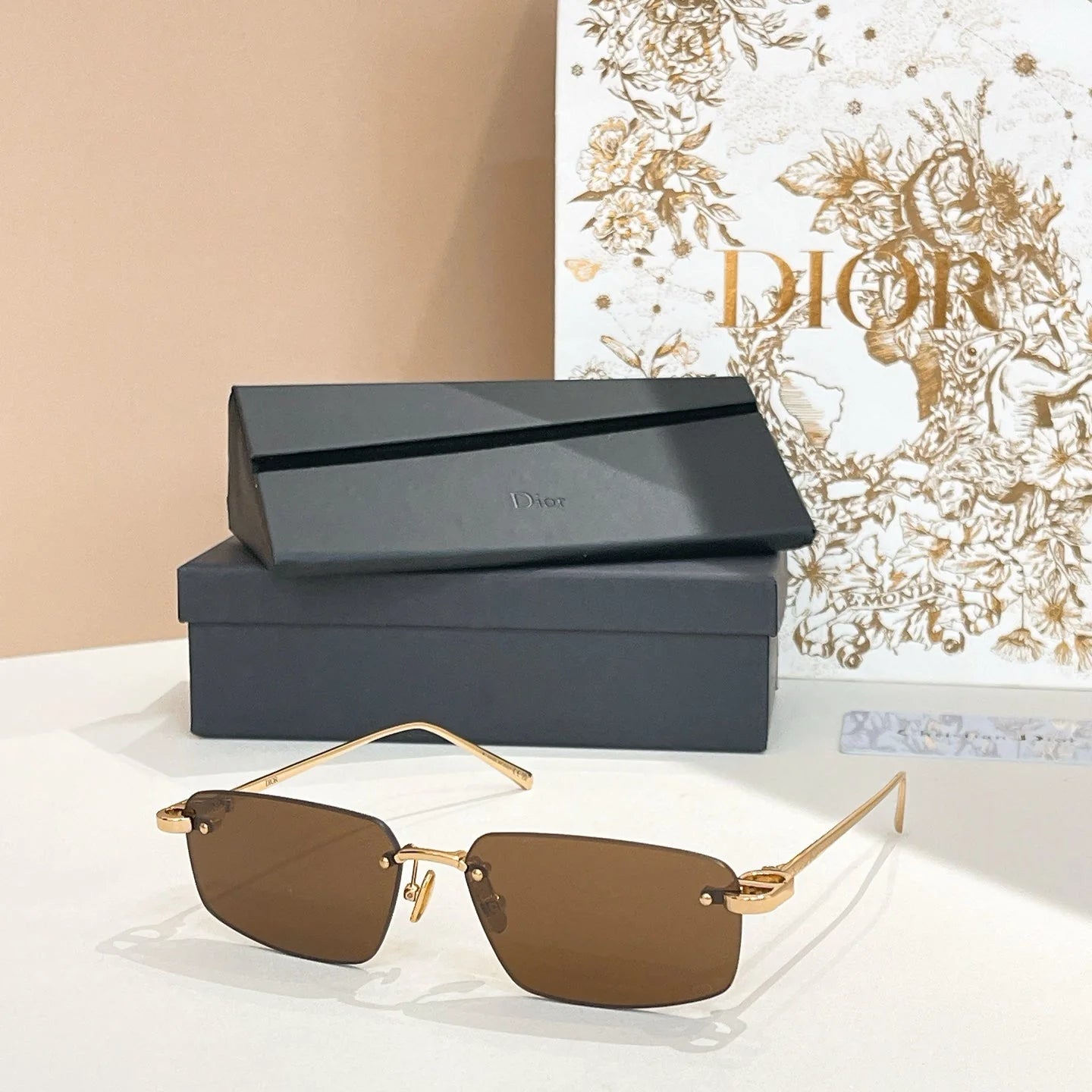 6-color rimless metal sunglasses