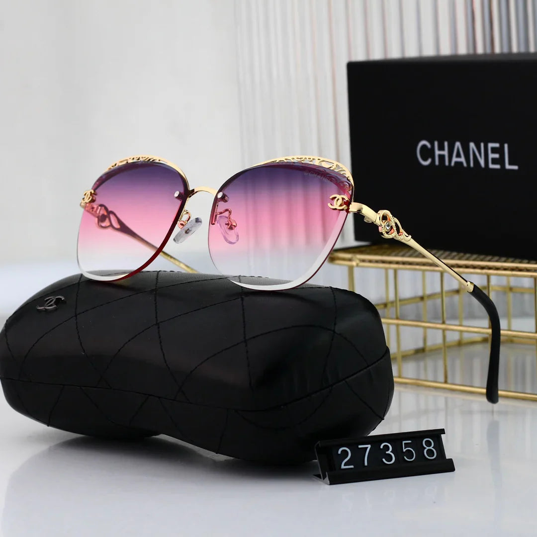 7 colors high-definition lens thin lens frameless metal sunglasses 27358