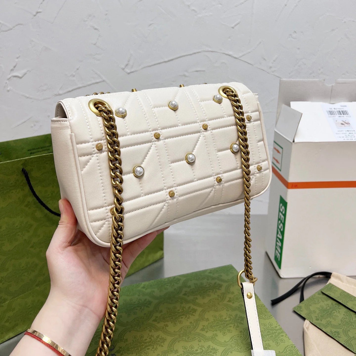 Classic Marmont Pearl Handle Bag