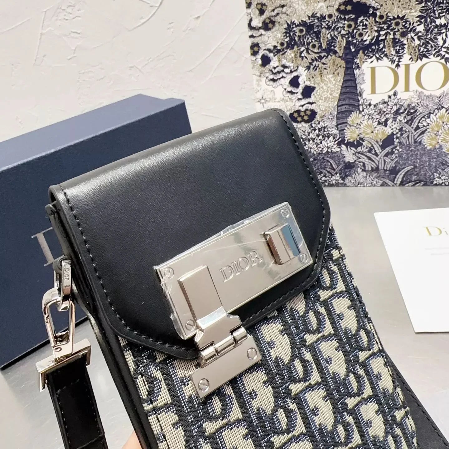 Monogram Jacquard Crossbody Phone Bag