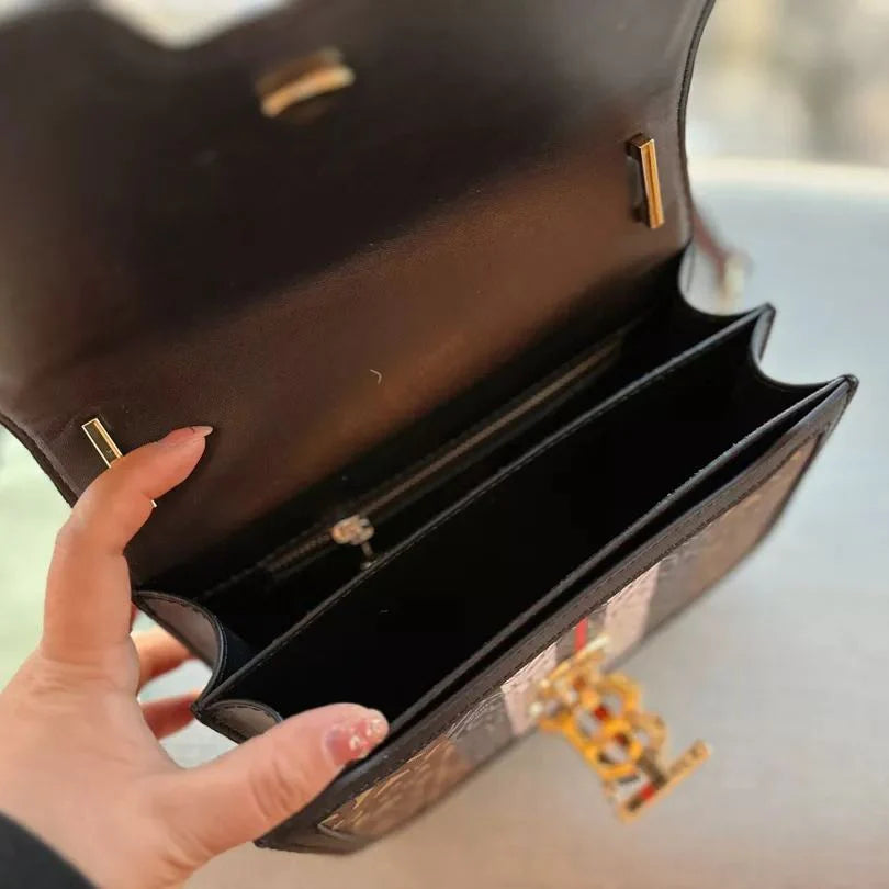 Statement Monogram Leather Crossbody Bag