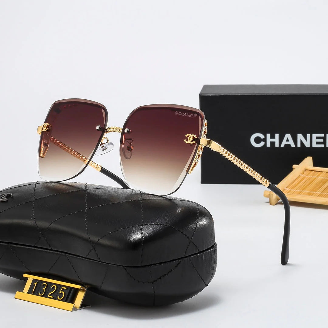 8 colors rimless thin lens metal sunglasses 1325