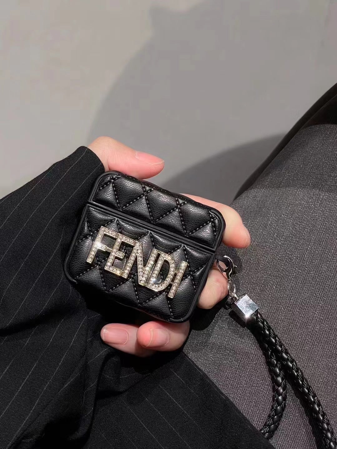 Diamond leather AirPods Case