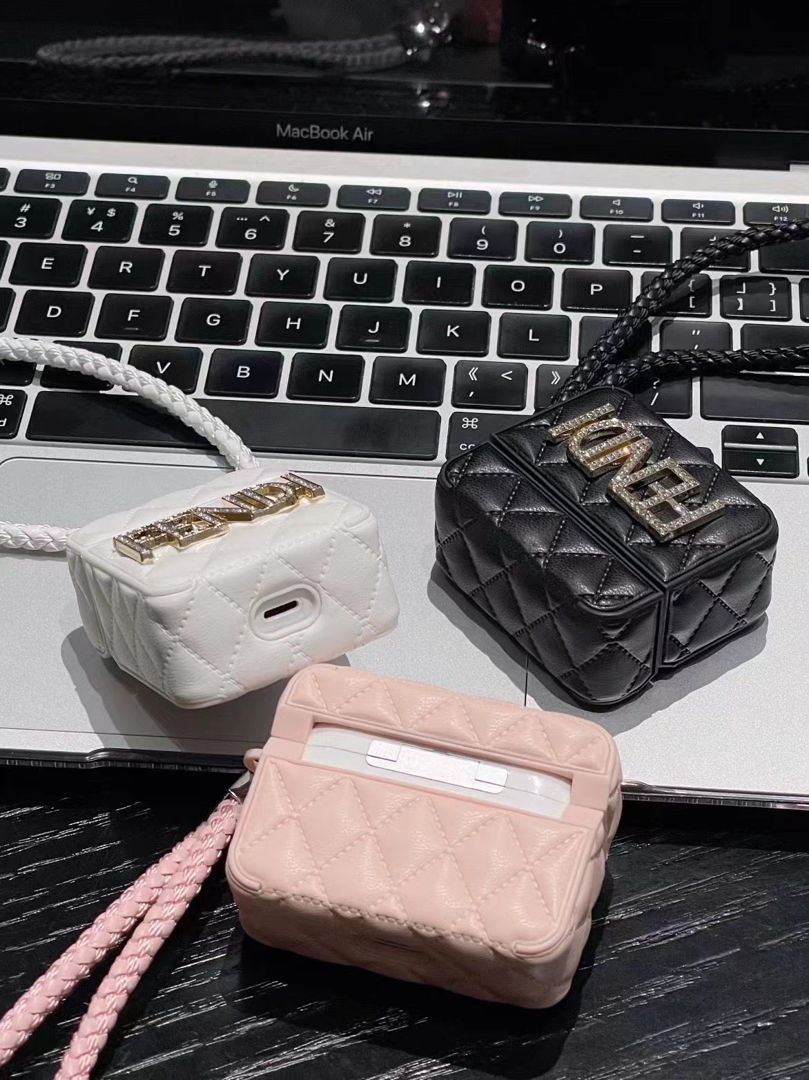 Diamond leather AirPods Case