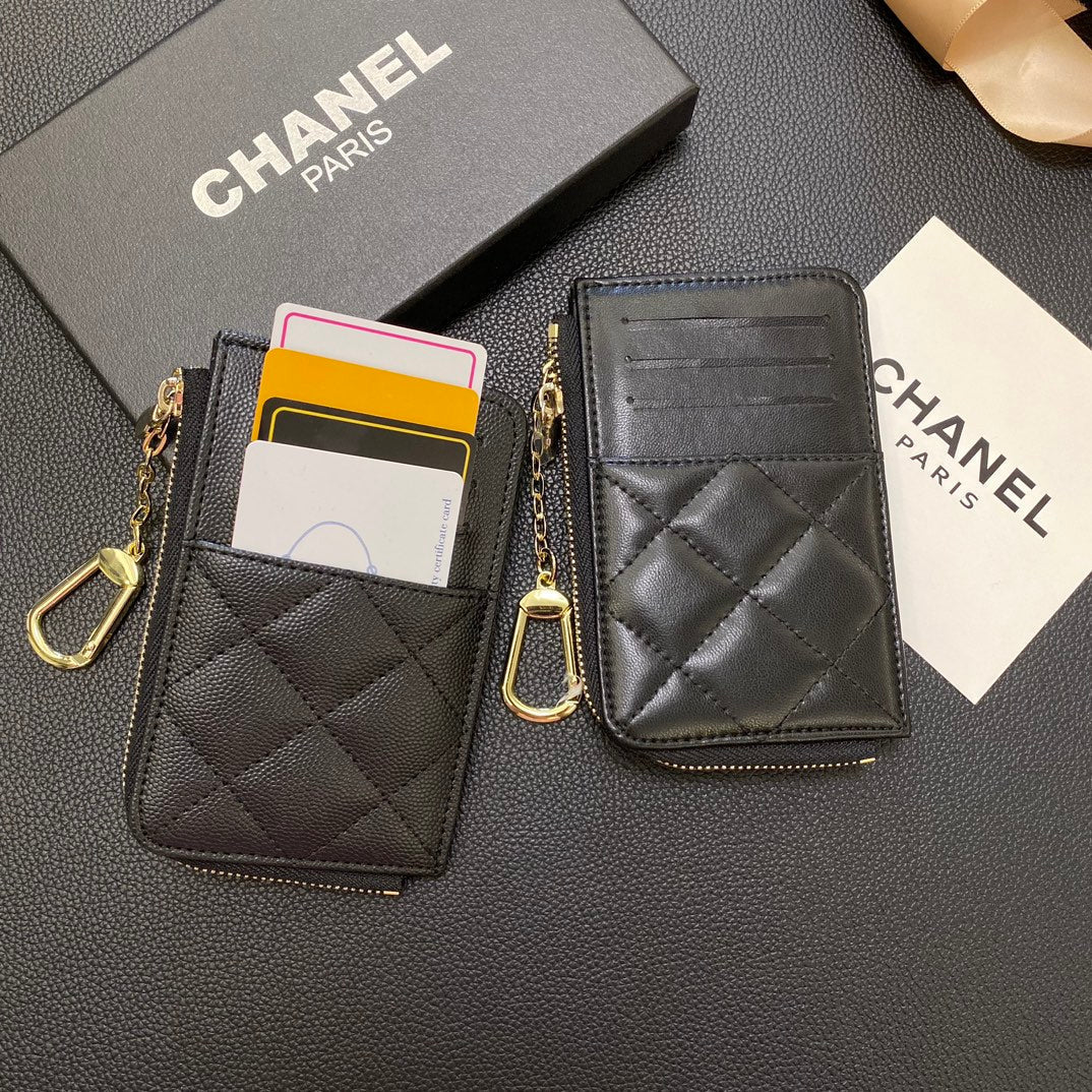 Embroidered leather multifunctional card holder