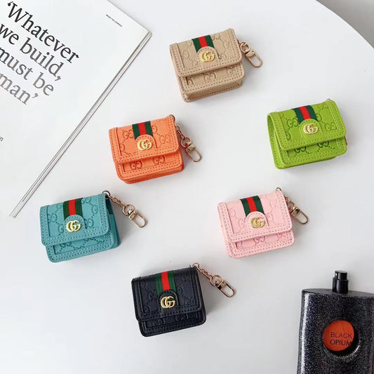 Multicolor Vintage Leather Earphone Case